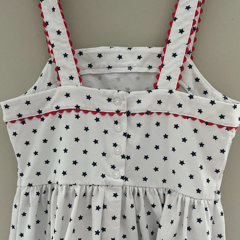 Janie and Jack Girls White Blue Stars Dress Sleeveless Size 10 New - Picture 5 of 5